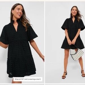 Tuckernuck Black Eyelet Dress Medium